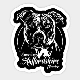 American Staffordshire Terrier dog Portrait Sticker